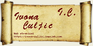 Ivona Čuljić vizit kartica